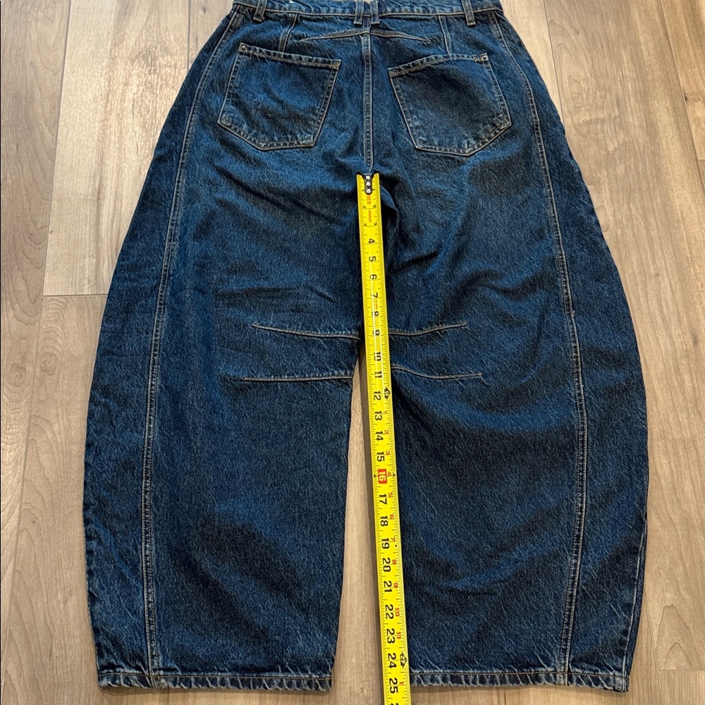 Free People We The Free Good Luck Mid Rise Wide Leg Barrel Jeans - Picture 11 of 12